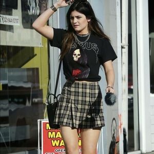 Plaid schoolgirl skirt